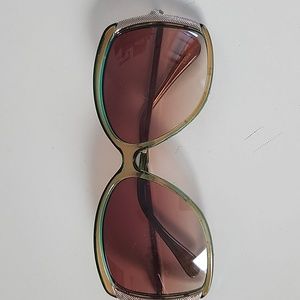 Womens Franco Sarto Vintage Sunglasses, Brown to Green Ombre